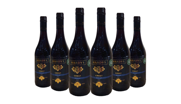 Hardys Crest Merlot Red Wine 75cl x 6 Bottles