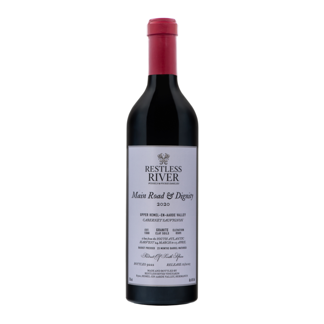 2020 Restless River, Main Road Dignity Cabernet Sauvignon, Walker Bay - Just Wines 