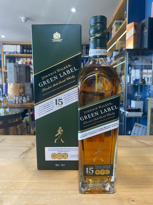 Johnnie Walker 15 Year old Green Label 70cl 43% - Just Wines 