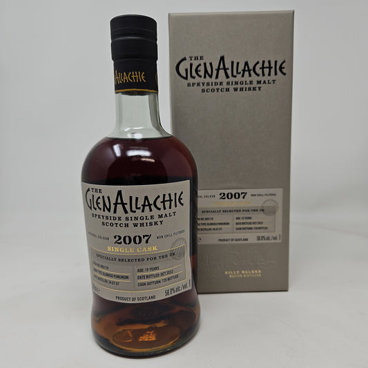 GlenAllachie Single Cask 2007 Aged 15 Years Oloroso Puncheon #800179 70cl 58% - Just Wines 