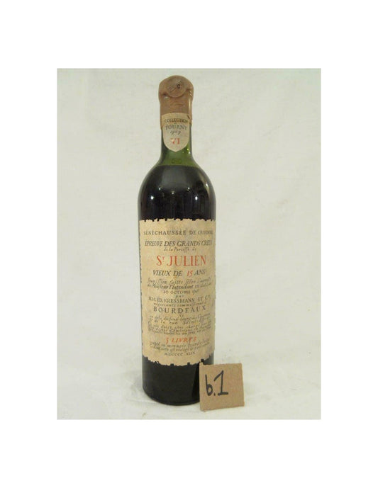 1934 - saint-julien - kressmann (collection tourny mise en bouteille en 1949) b1 - rouge - bordeaux - Just Wines 