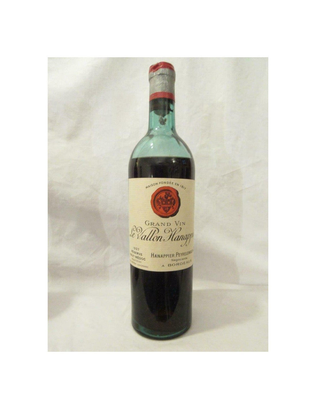 1937 - haut-médoc - le vallon hanappier (niveau basse épaule) - rouge - bordeaux - Just Wines 