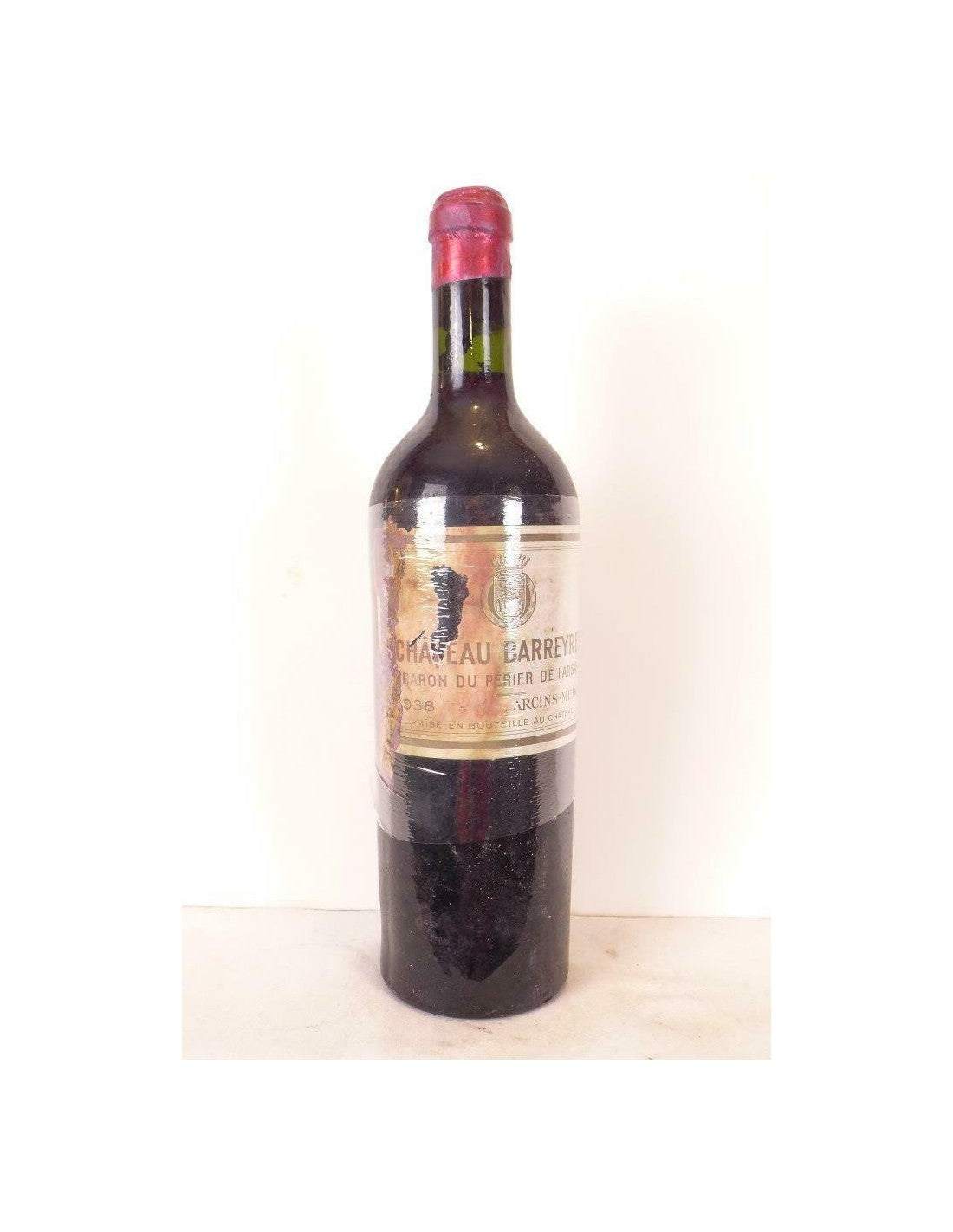 1938 - haut-médoc - château barreyres baron du périer de larsan (étiquette abîmée) - rouge - bordeaux - Just Wines 