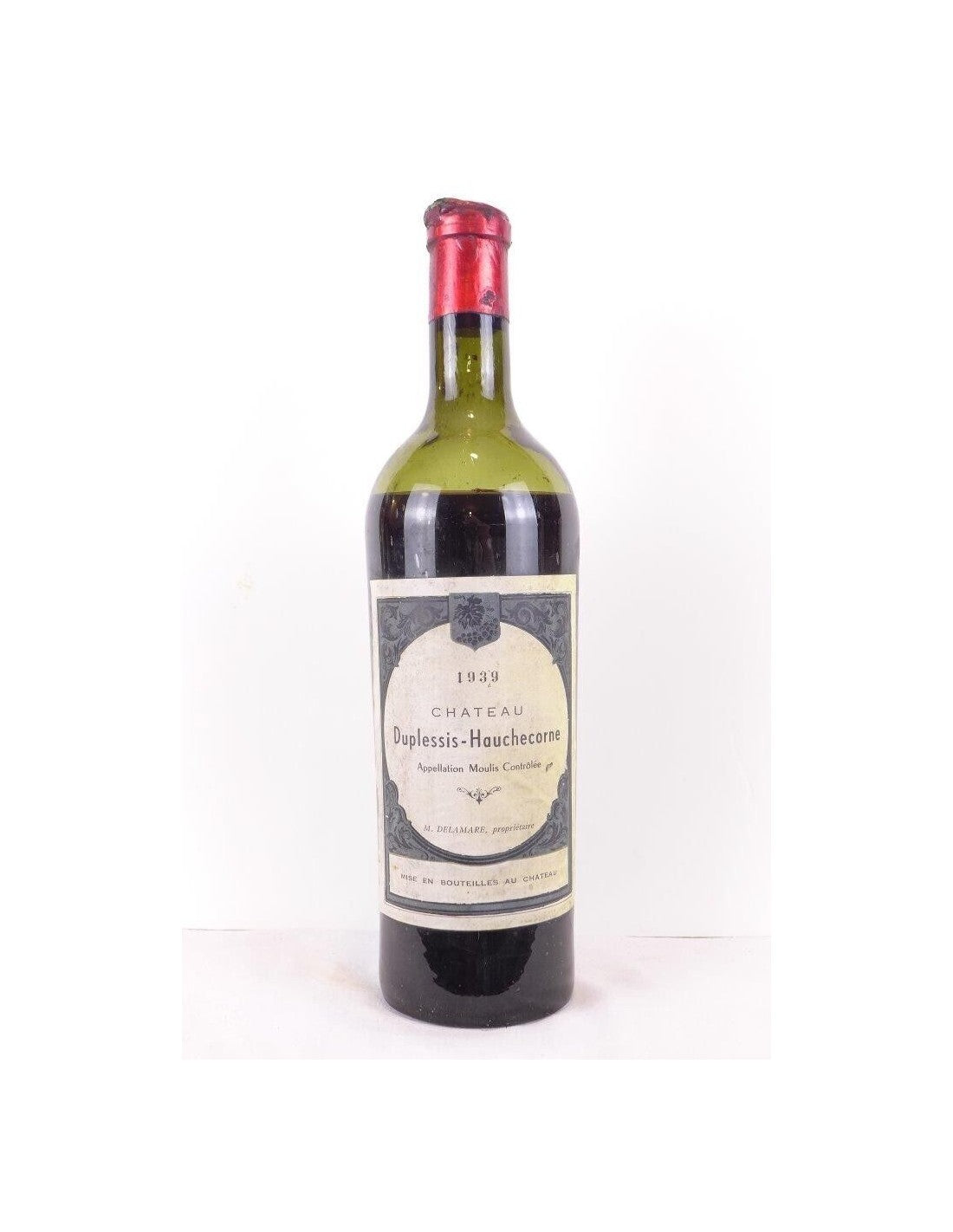 1939 - moulis - château duplessis-hauchecorne (bouteille soufflée capsule abîmée) - rouge - bordeaux - Just Wines UK 