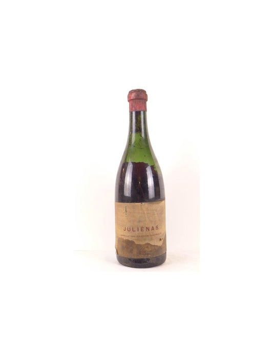 1940 à 1950 - juliénas - caves du rally (non millésimé niveau très bas bouteille soufflée capsule abîmée) - rouge - beaujolais - Just Wines 