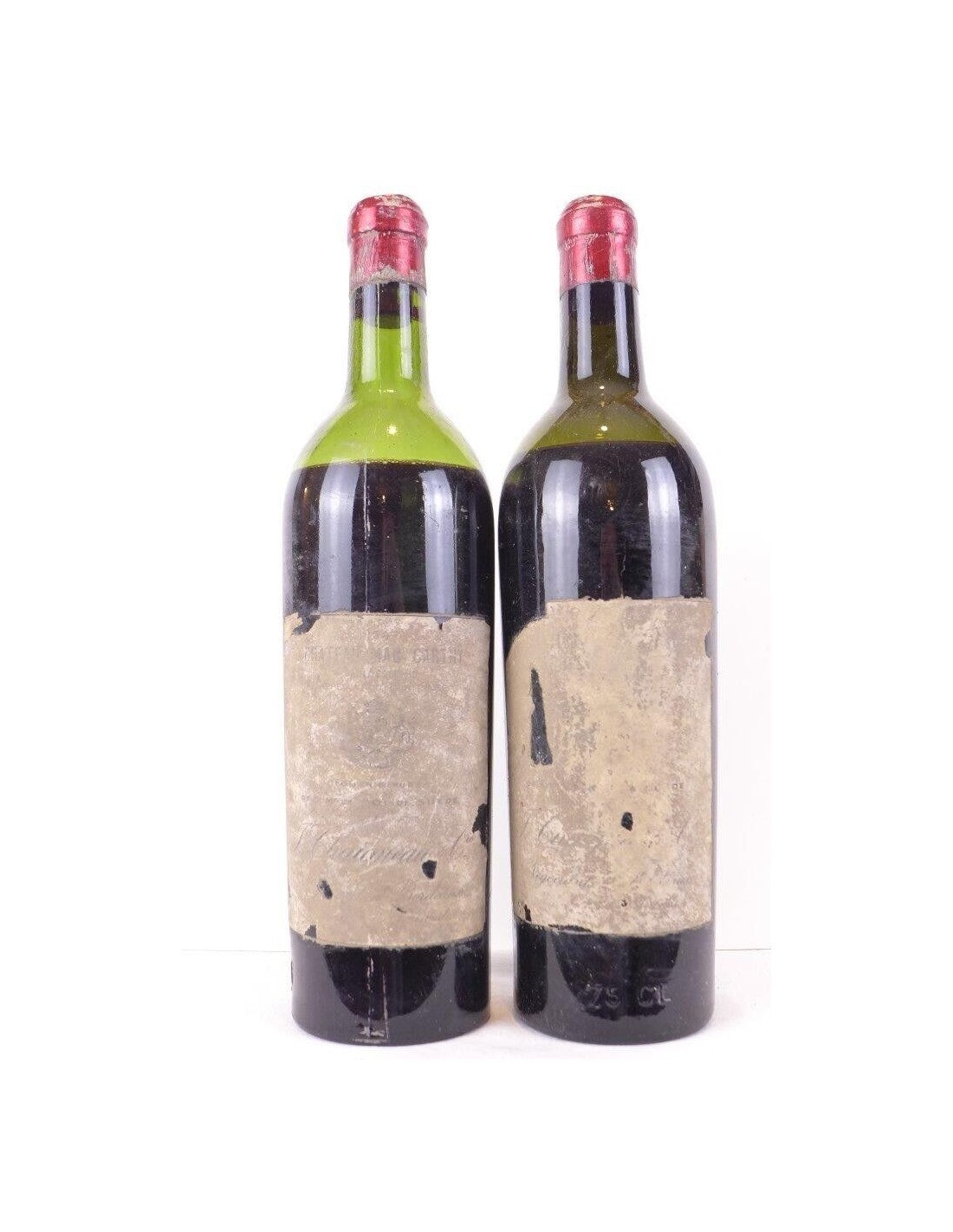 1947 - saint-estèphe - château mac carthy (année à peine lisible sur une bouteille) lot de 2 bouteilles - rouge - bordeaux - Just Wines 