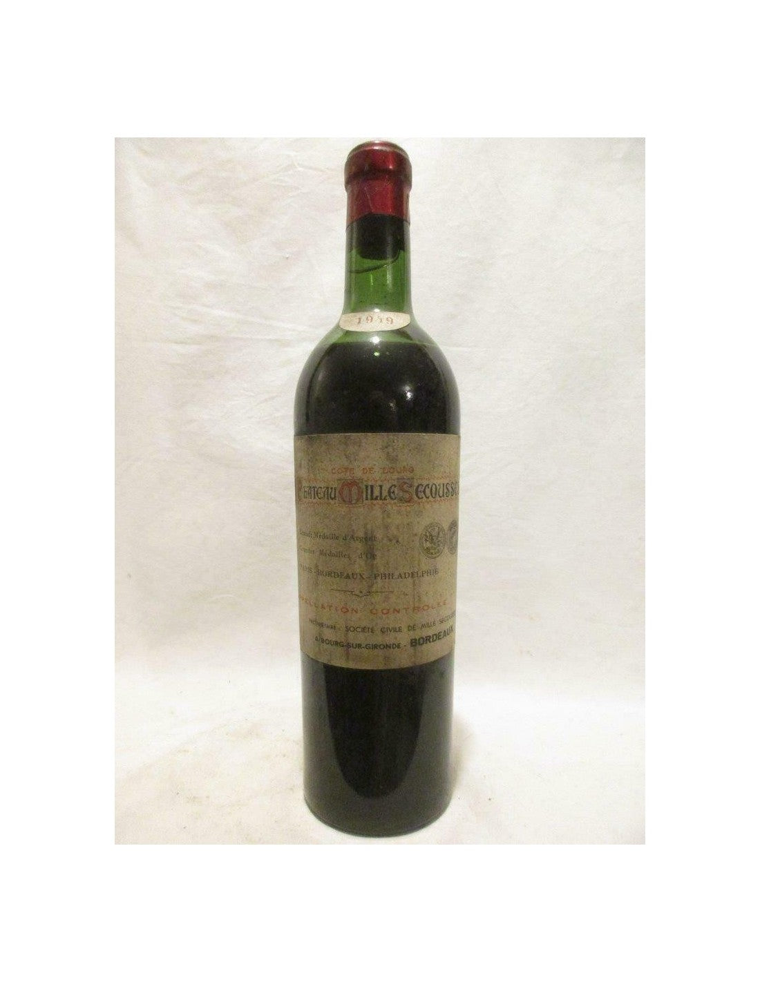 1949 - côtes de bourg - château mille secousses (b1) - rouge - bordeaux - Just Wines 