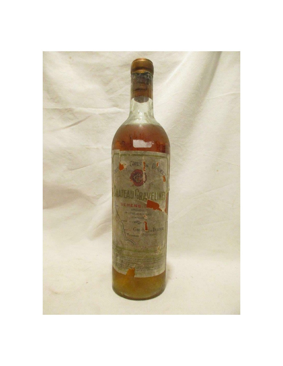 1952 - premières côtes de bordeaux - château gravelines (année visible sur bouchon) - liquoreux - bordeaux - Just Wines 