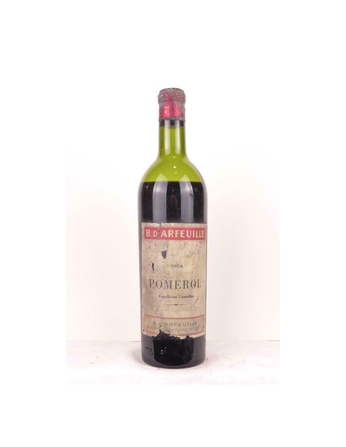 1954 - pomerol - b. d'arfeuille (capsule abîmée) - rouge - bordeaux - Just Wines 