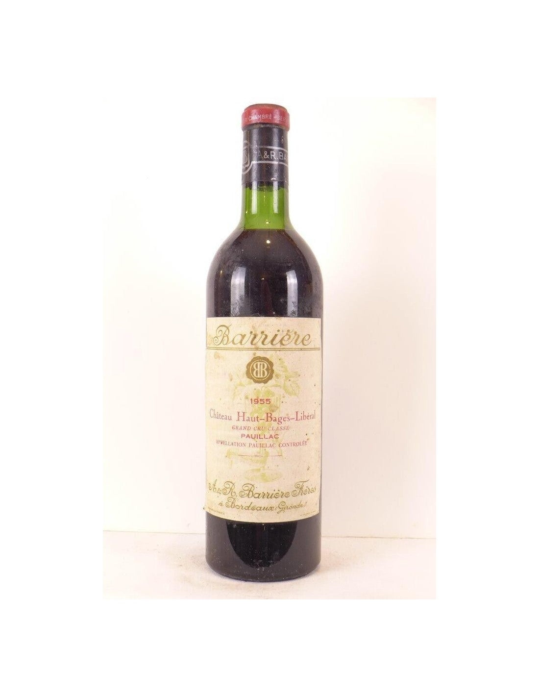 1955 - pauillac - château haut-bages-libéral grand cru classé (mise barrière) - rouge - bordeaux - Just Wines 