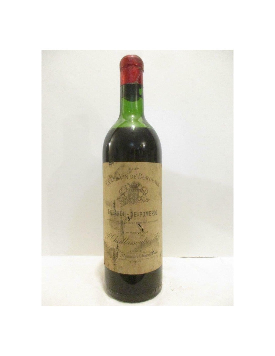 1957 - lalande de pomerol - theillassoubre et fils - rouge - bordeaux - Just Wines 