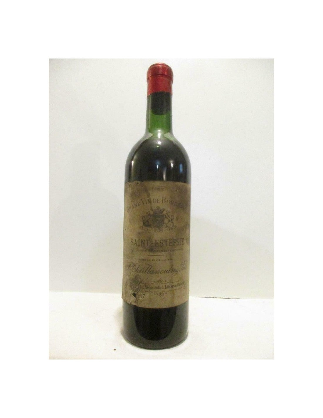 1957 - saint-estèphe - theillassoubre et fils (étiquette sale) - rouge - bordeaux - Just Wines 