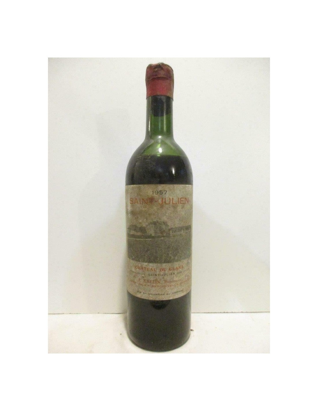 1957 - saint-julien - château du glana (étiquette sale) - rouge - bordeaux - Just Wines 