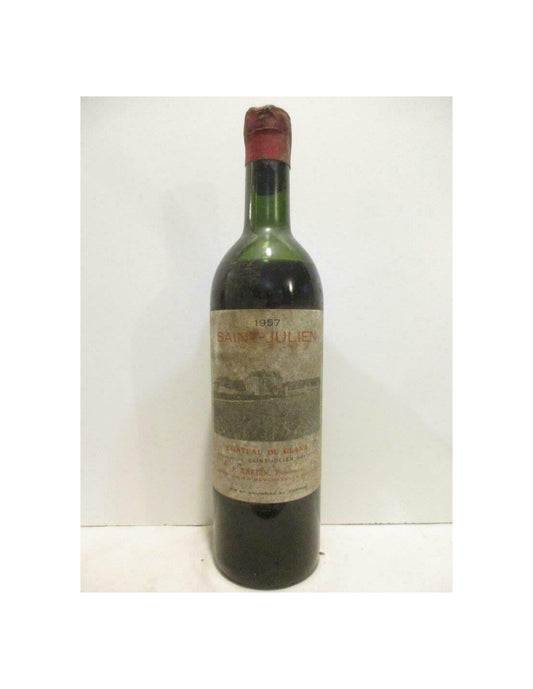 1957 - saint-julien - château du glana (étiquette sale) - rouge - bordeaux - Just Wines 