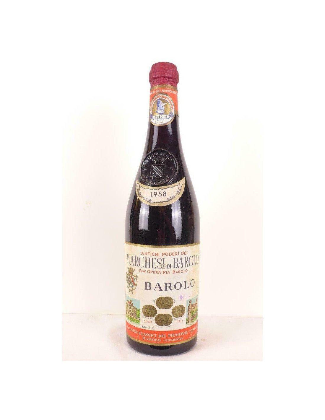 1958 - barolo - marchesi di barolo - rouge - piémont Italie - Just Wines 