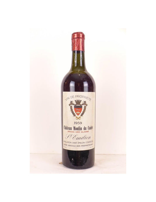 1959 - saint-émilion - château moulin du cadet grand cru classé (bouteille soufflée) - rouge - bordeaux - Just Wines 