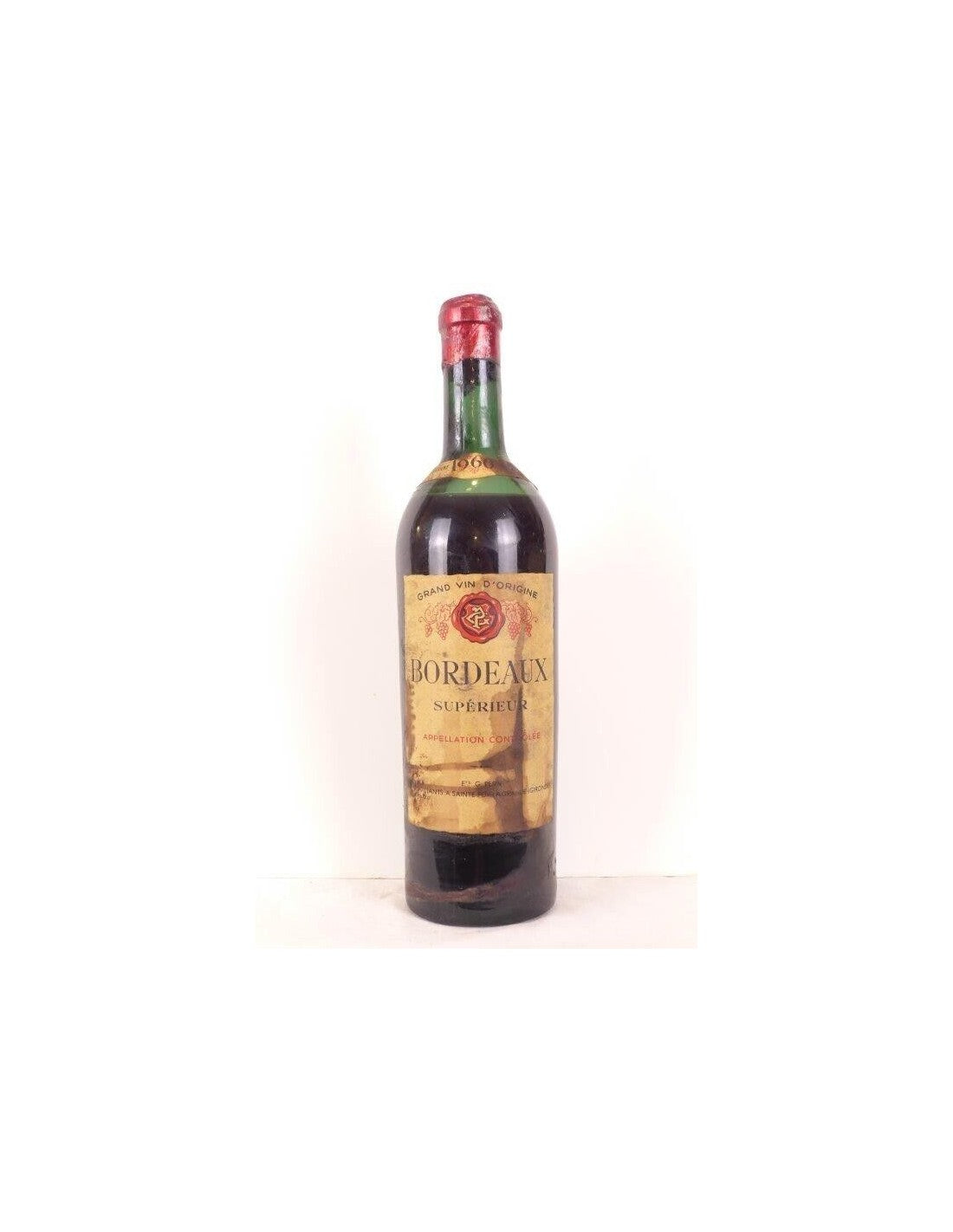 1960 - bordeaux supérieur - ets pesin (étiquette tâchée) - rouge - bordeaux - Just Wines 