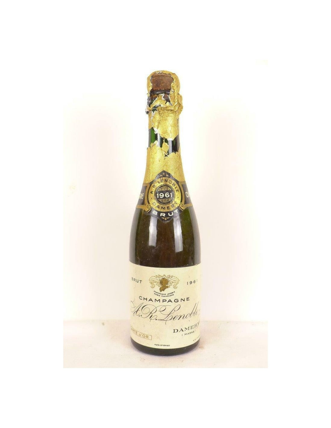 1961 - champagne - lenoble brut (coiffe abîmée) 37 cl - pétillant - champagne - Just Wines 