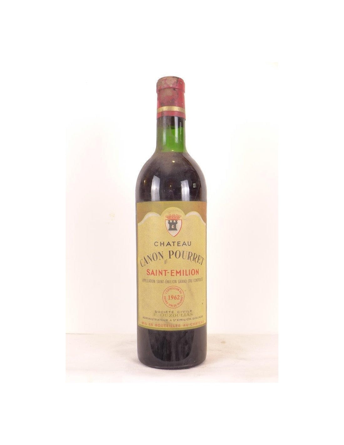 1962 - saint-émilion - château canon pourret (capsule abîmée) - rouge - bordeaux - Just Wines 