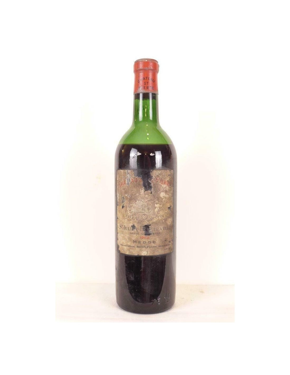 1962 - saint-julien - château saint-pierre grand cru classé (étquette très abîmée) - rouge - bordeaux - Just Wines 