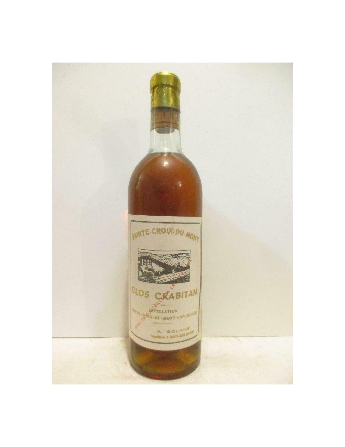 1962 - sainte-croix du mont - clos crabitan (année sur le bouchon) - liquoreux - bordeaux - Just Wines 