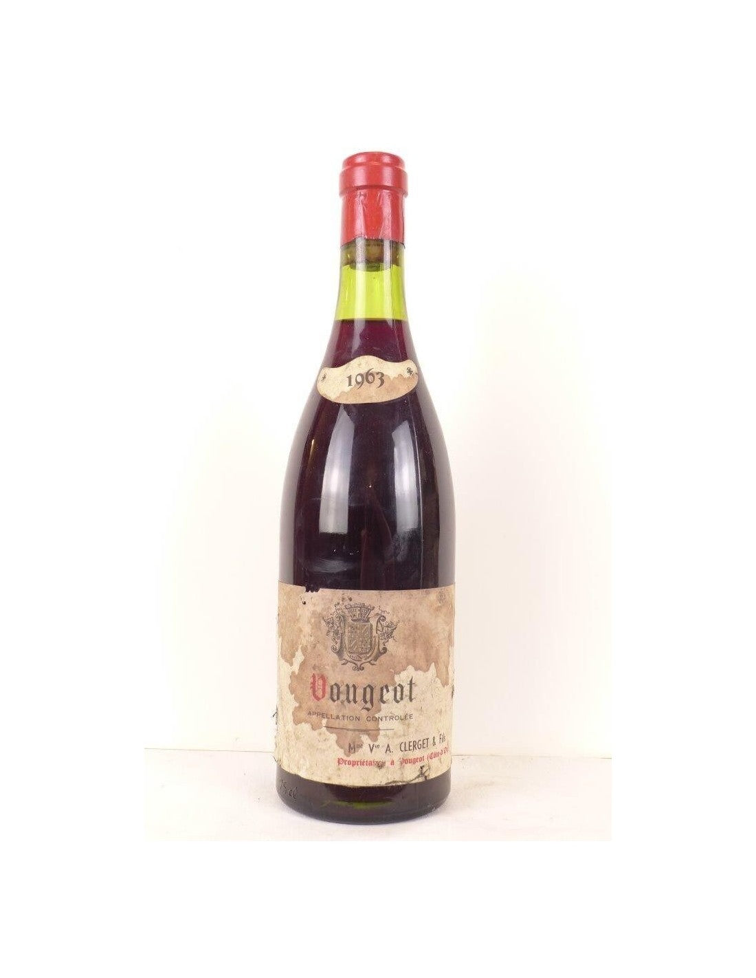 1963 - clos vougeot - veuve clerget et fils grand cru - rouge - bourgogne - Just Wines 