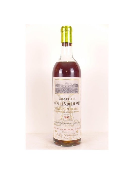 1963 - graves supérieures - château moulin de doms - moelleux - bordeaux - Just Wines 