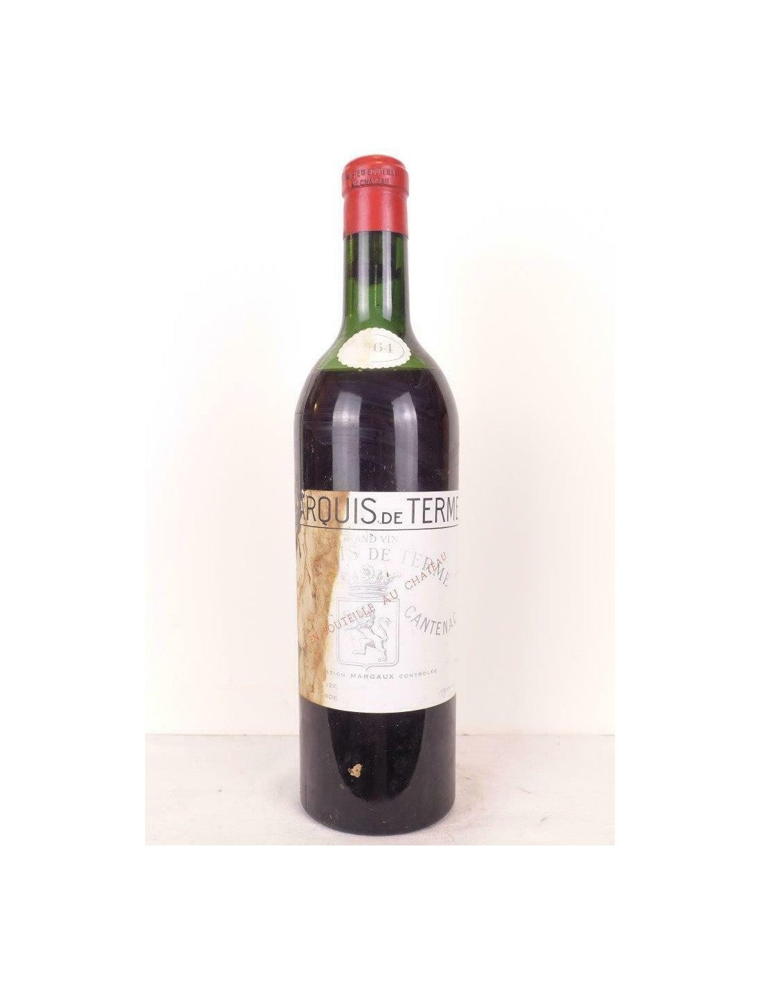 1964 - margaux - château marquis de terme grand cru classé (étiquette abîmée) - rouge - bordeaux - Just Wines 