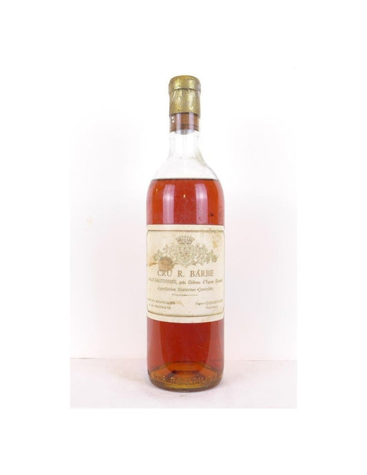 1964 - sauternes - cru barbe près du château d'yquem (année sur bouchon bien visible) - liquoreux - bordeaux - Just Wines 