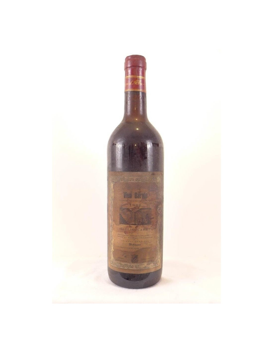 1966 - barolo - giulio gabri (étiquette sale) - rouge - piémont Italie - Just Wines 