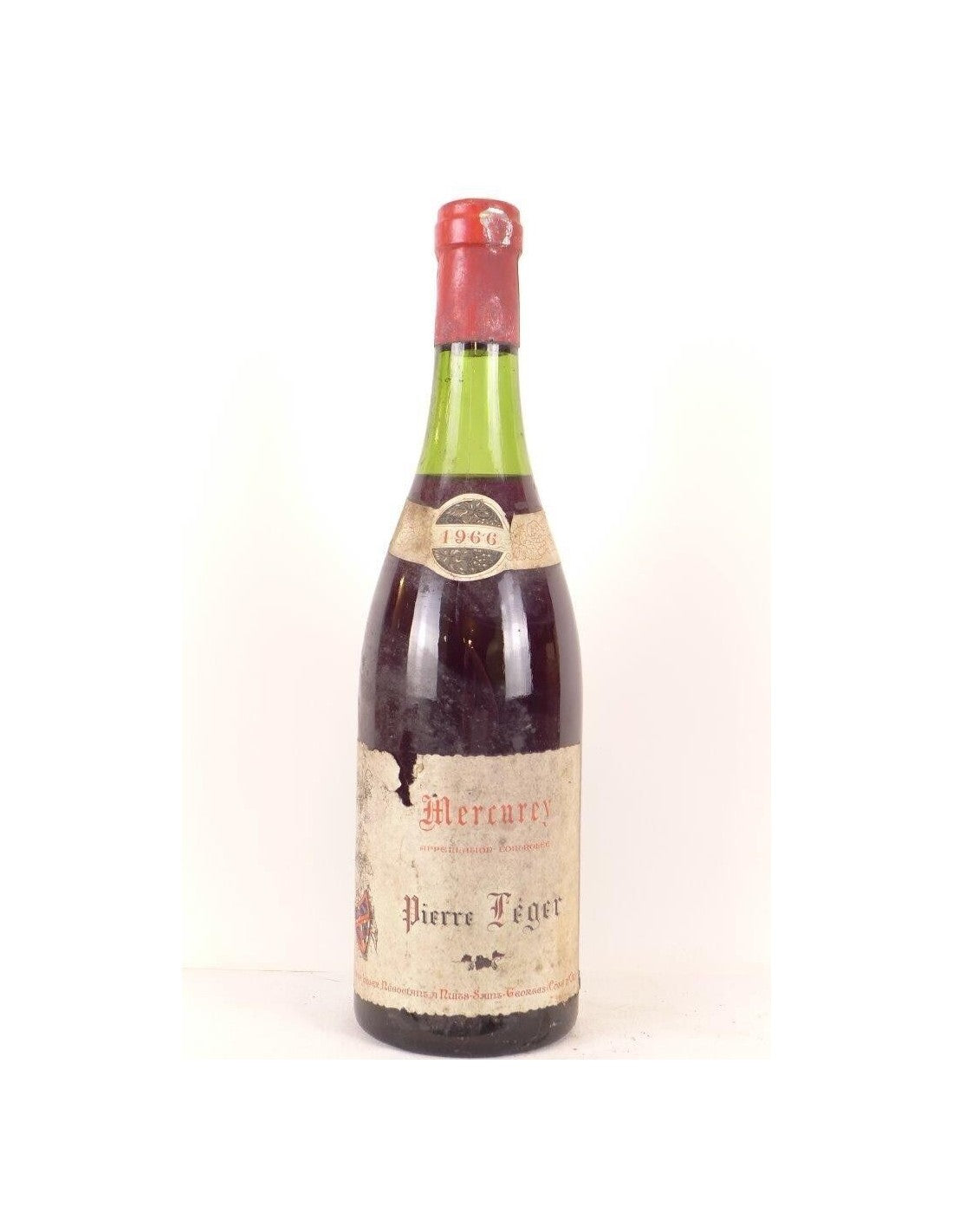 1966 - mercurey - pierre léger (étiquette abîmée) - rouge - bourgogne - Just Wines 