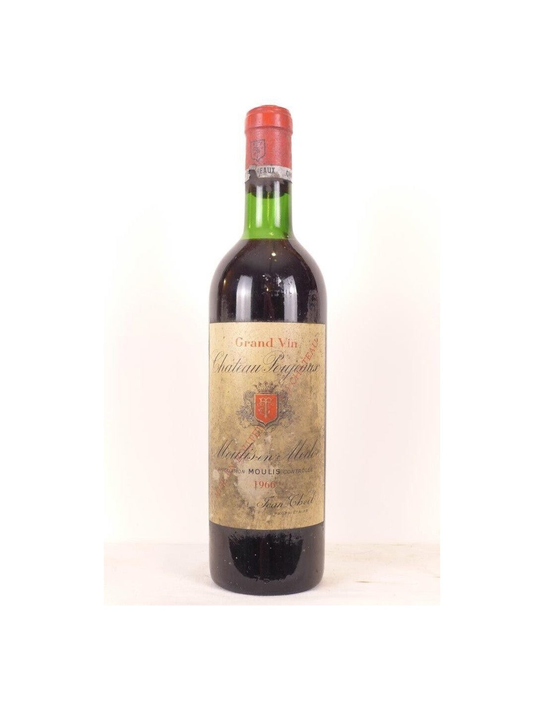 1966 - moulis - château poujeaux (étiquette sale) - rouge - bordeaux - Just Wines 