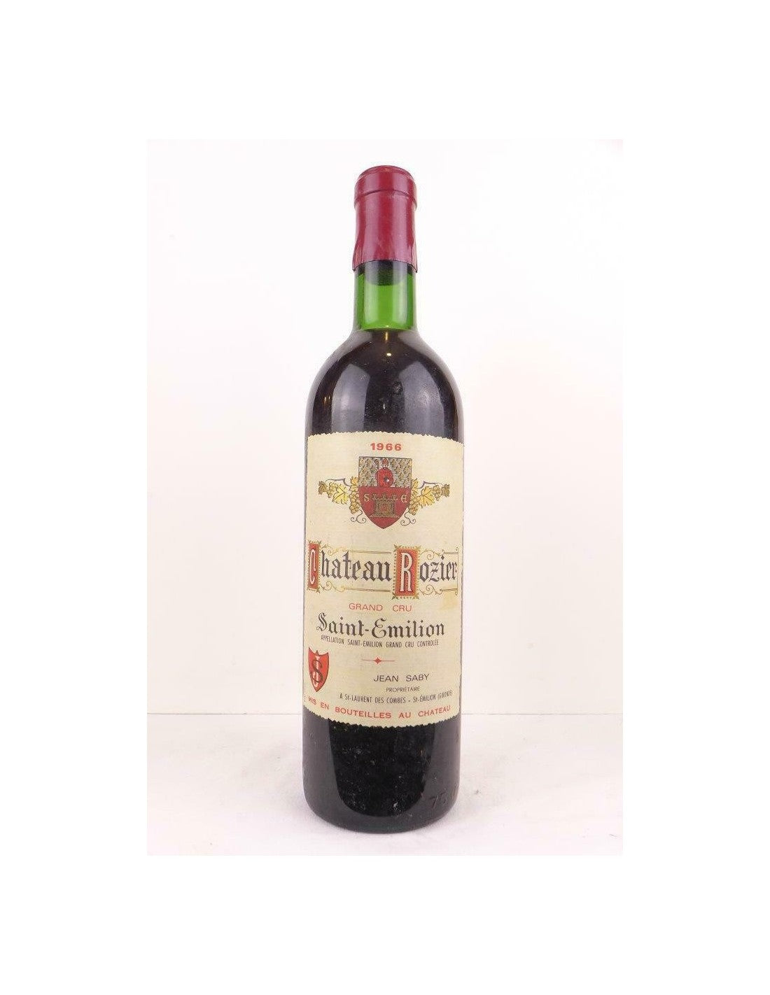 1966 - saint-émilion - château rozier grand cru - rouge - bordeaux - Just Wines 