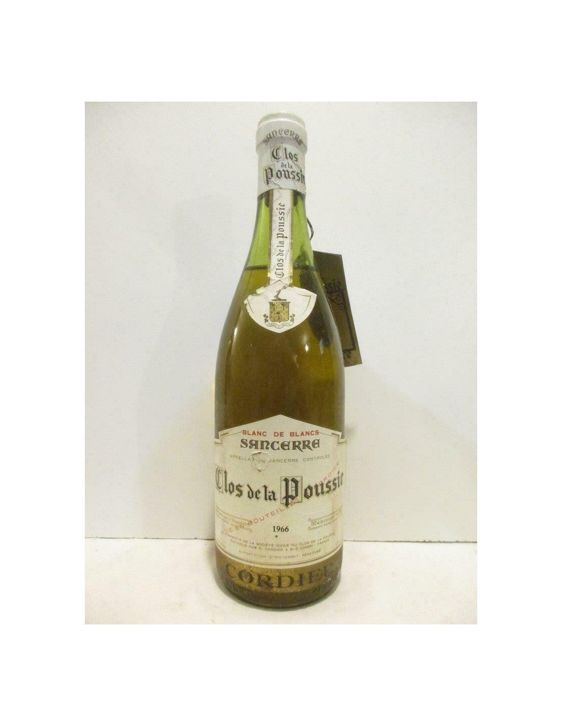 1966 - sancerre - clos de la poussie cordier - blanc - loire - centre - Just Wines 