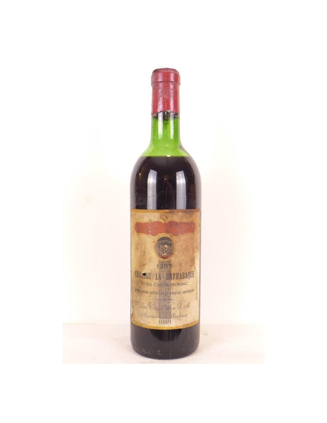 1967 - canon fronsac - château la barrabaque - rouge - bordeaux - Just Wines 