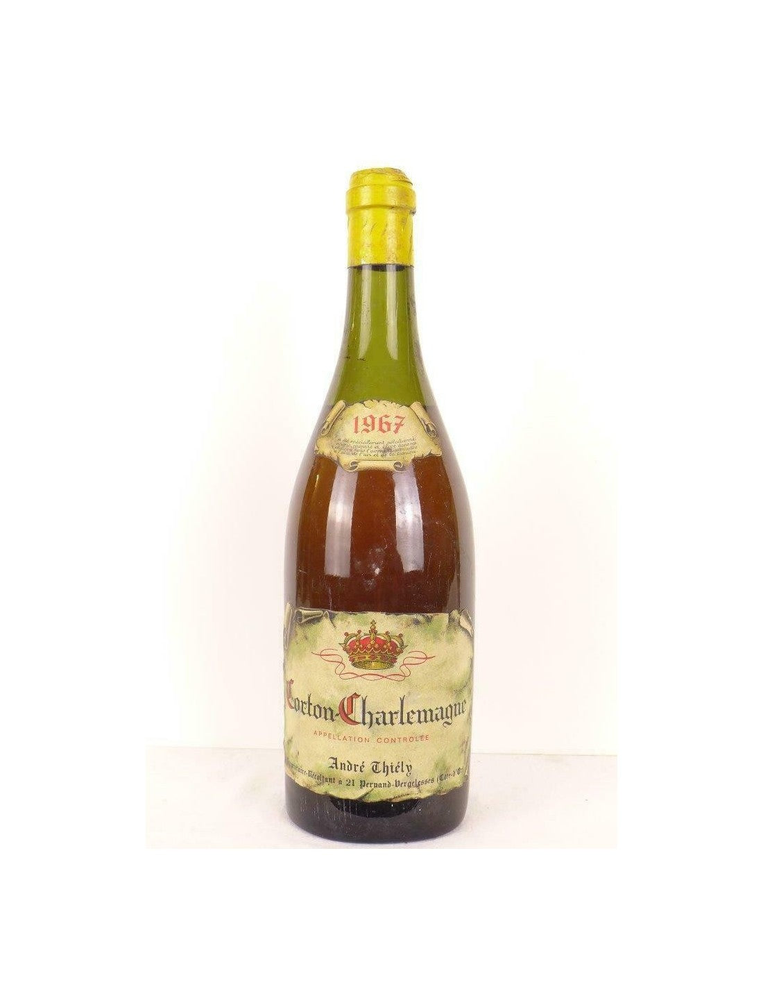 1967 - corton-charlemagne - andré thiély grand cru (bouteille soufflée) - blanc - bourgogne - Just Wines 