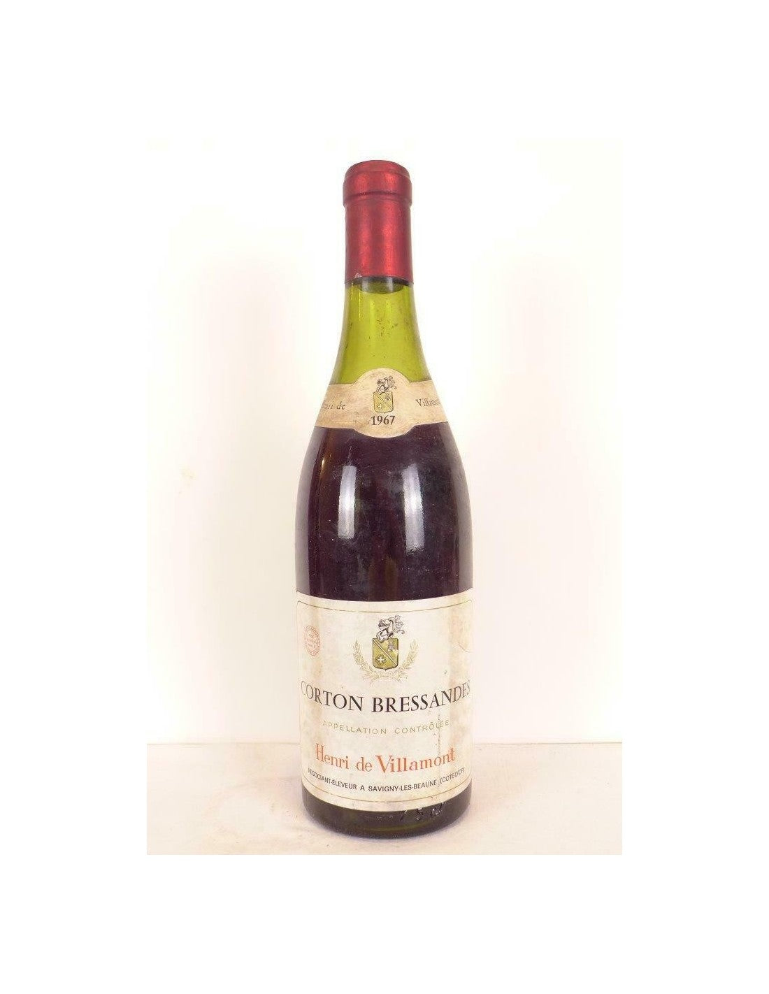 1967 - corton - henri de villamont grand cru bressandes - rouge - bourgogne - Just Wines 