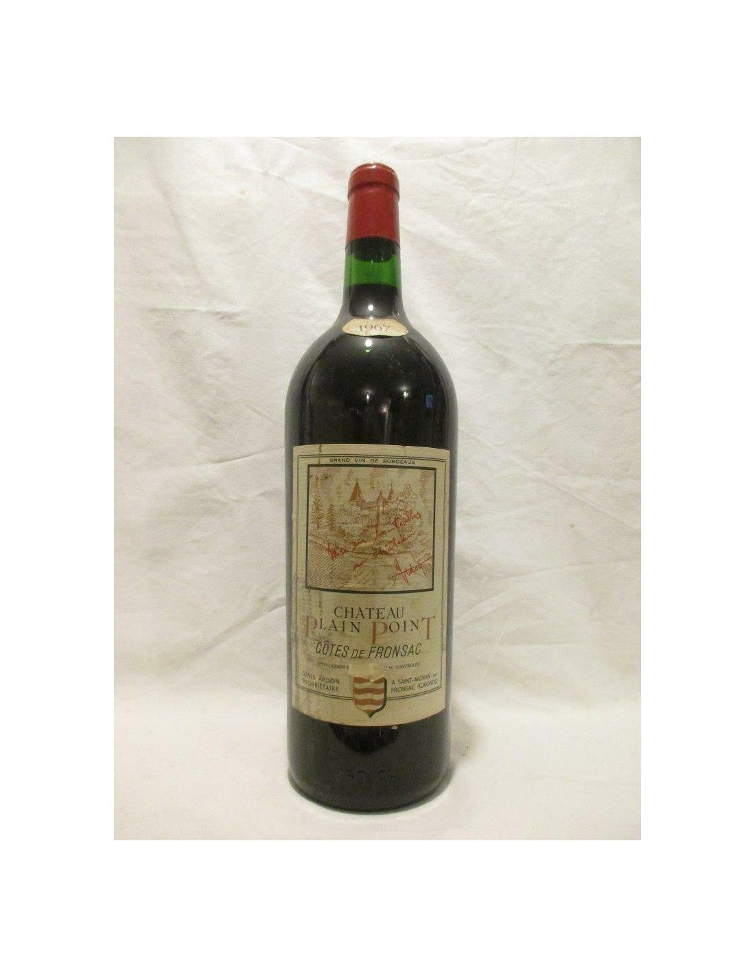 1967 - fronsac - château plain point (b1) magnum 150cl - rouge - bordeaux france - Just Wines 