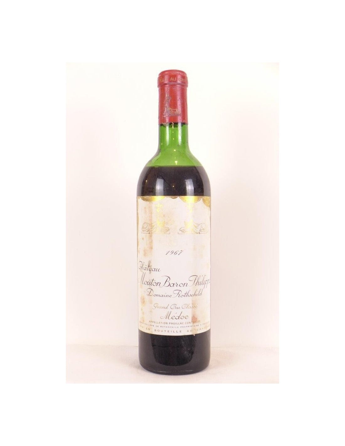 1967 - pauillac - château mouton baron domaine rothschild grand cru classé (étiquette tâchée b2) - rouge - bordeaux - Just Wines 