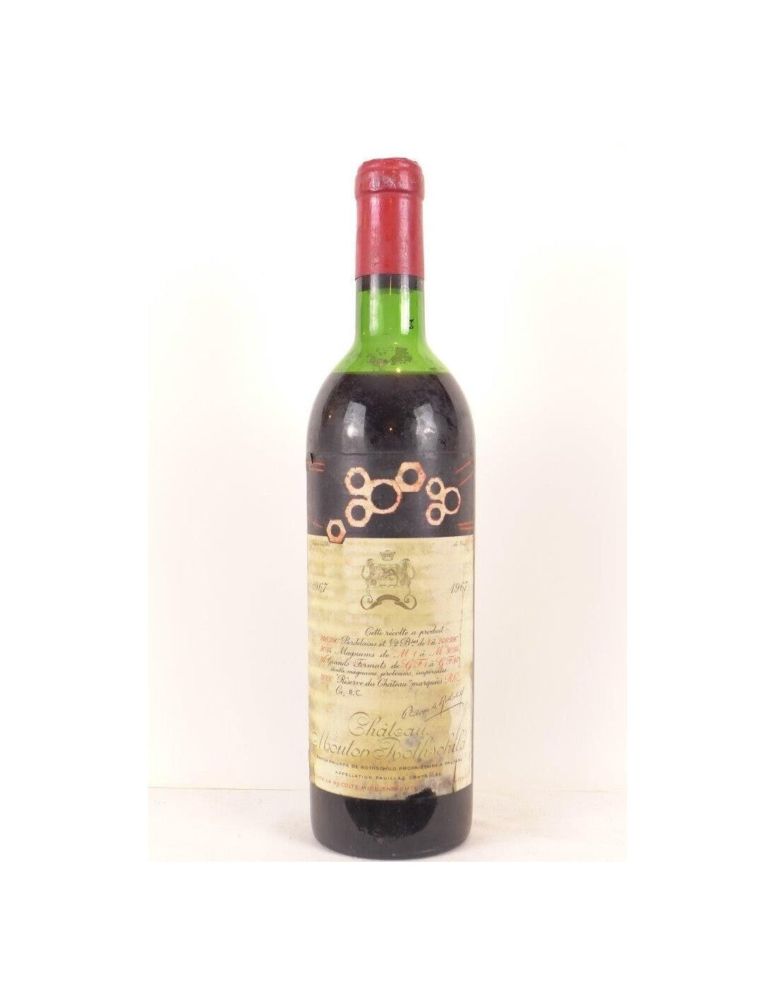 1967 - pauillac - château mouton rothschild grand cru classé (étiquette sale) - rouge - bordeaux - Just Wines 