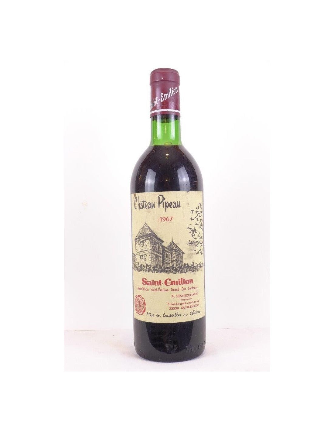 1967 - saint-émilion - château pipeau grand cru - rouge - bordeaux - Just Wines 