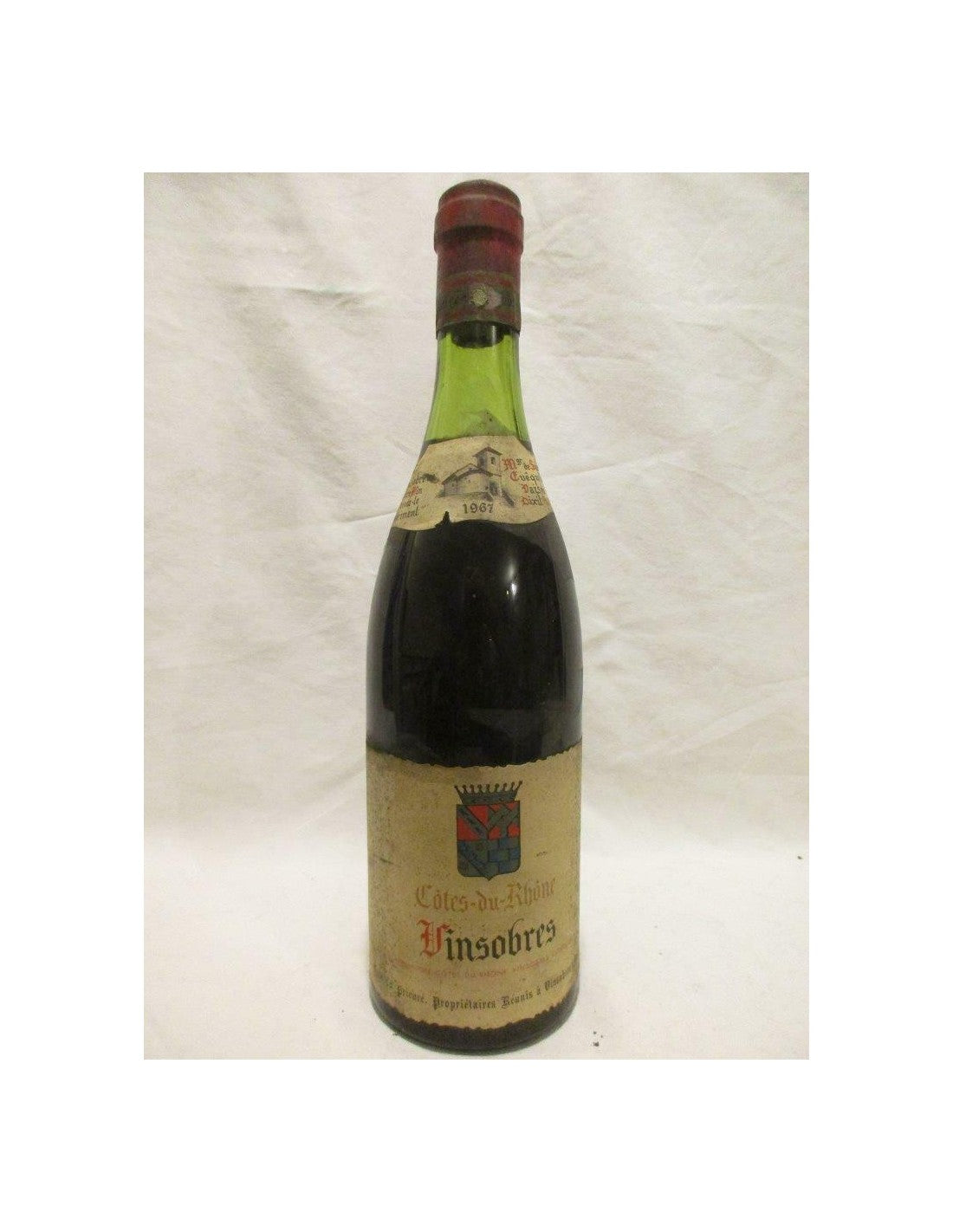 1967 - vinsobres - cave du prieuré (b2) - rouge - rhône france - Just Wines 