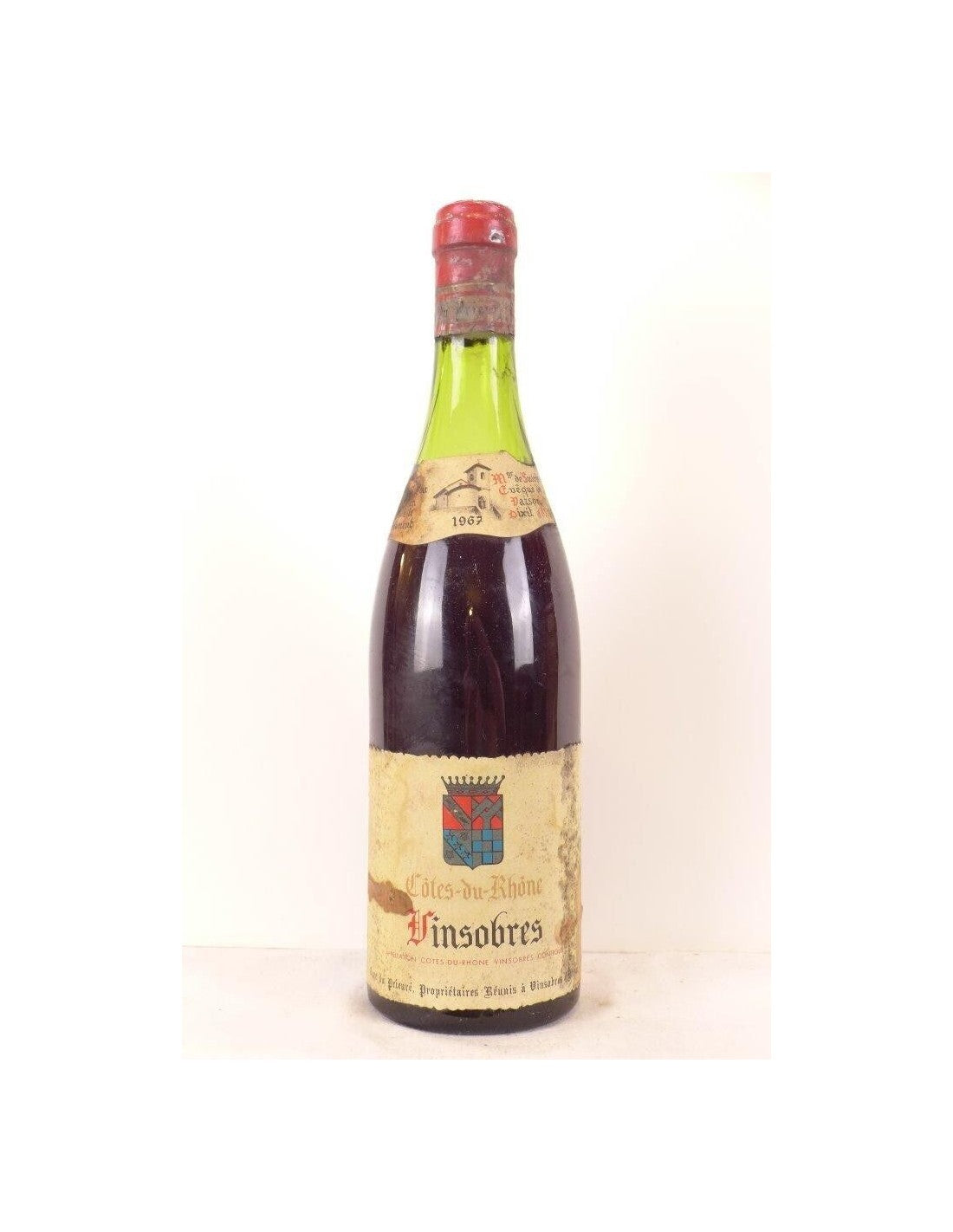 1967 - vinsobres - cave du prieuré (étiquette sale) - rouge - rhône - Just Wines 