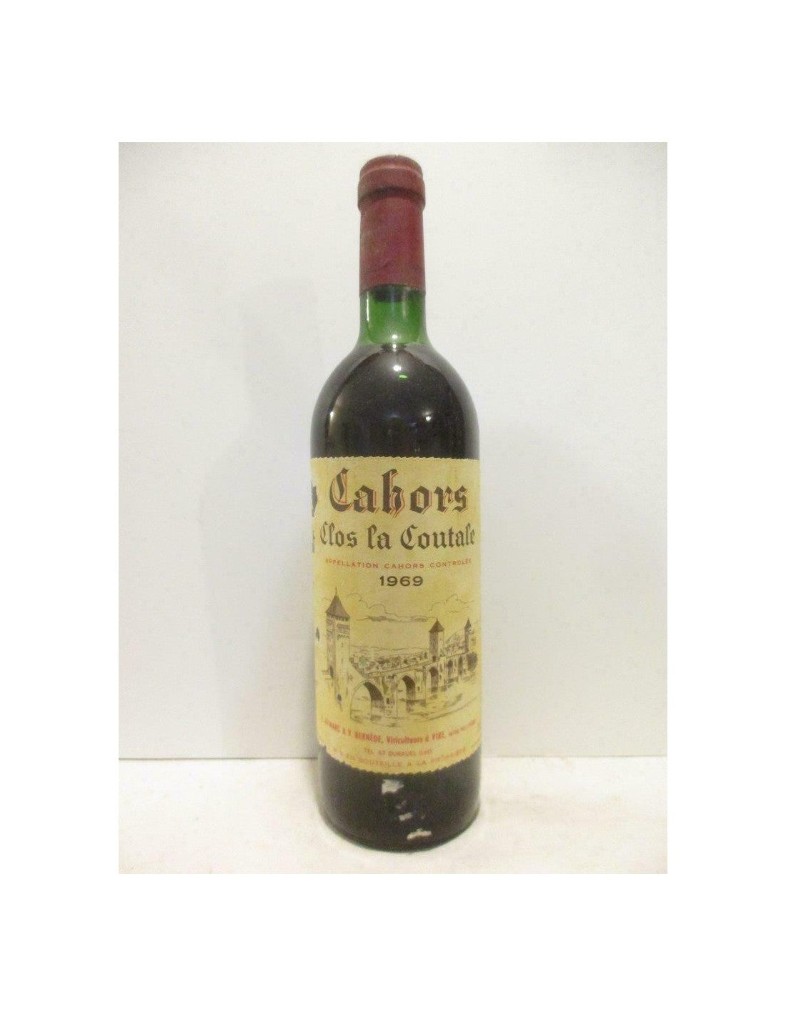 1969 - cahors - clos la coutale - rouge - sud-ouest - Just Wines 