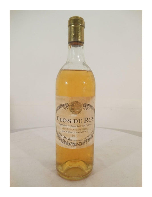 1970 - bordeaux supérieur - clos du roy (étiquette sale) - blanc - bordeaux france - Just Wines 