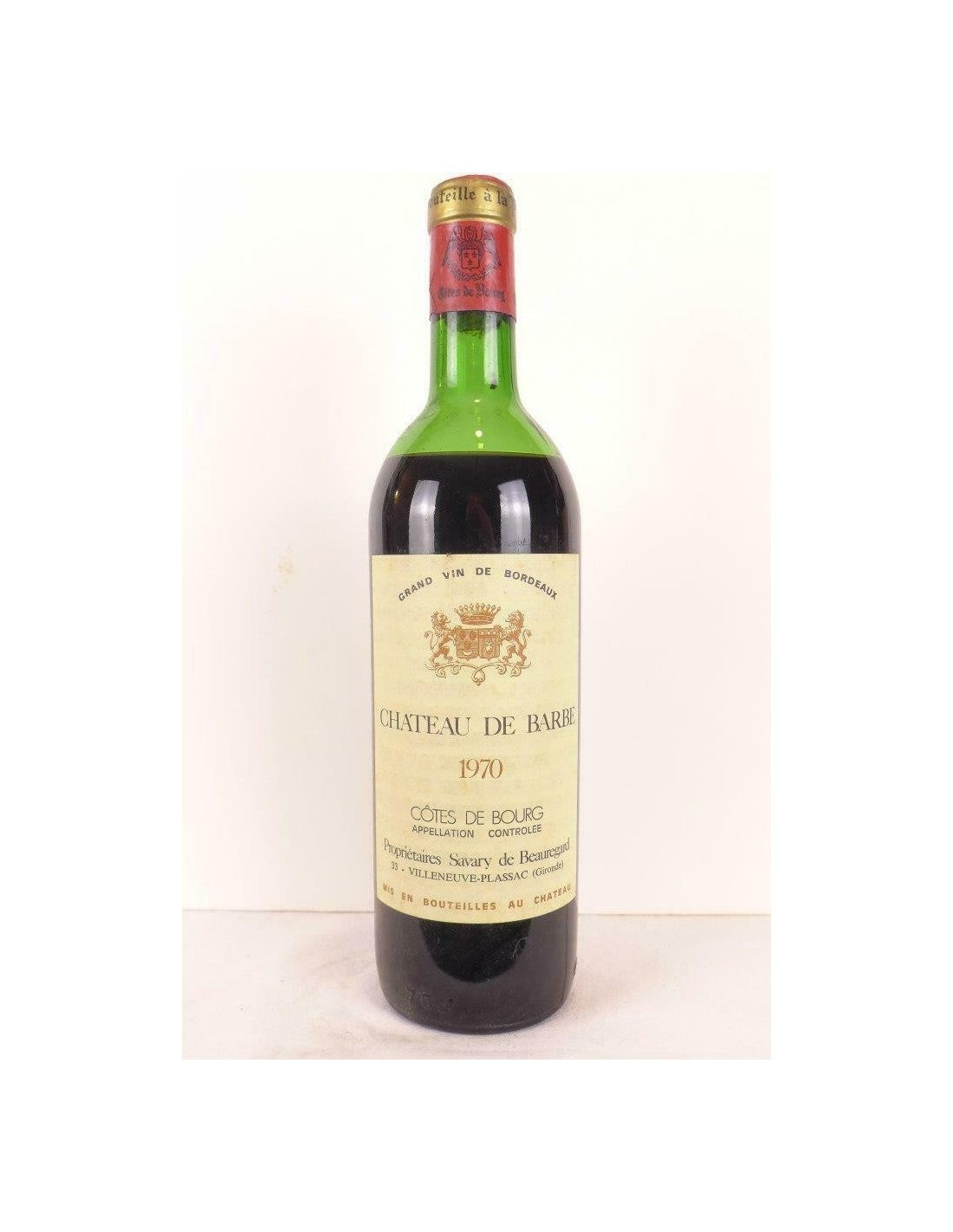 1970 - côtes de bourg - château de barbe - rouge - bordeaux - Just Wines 