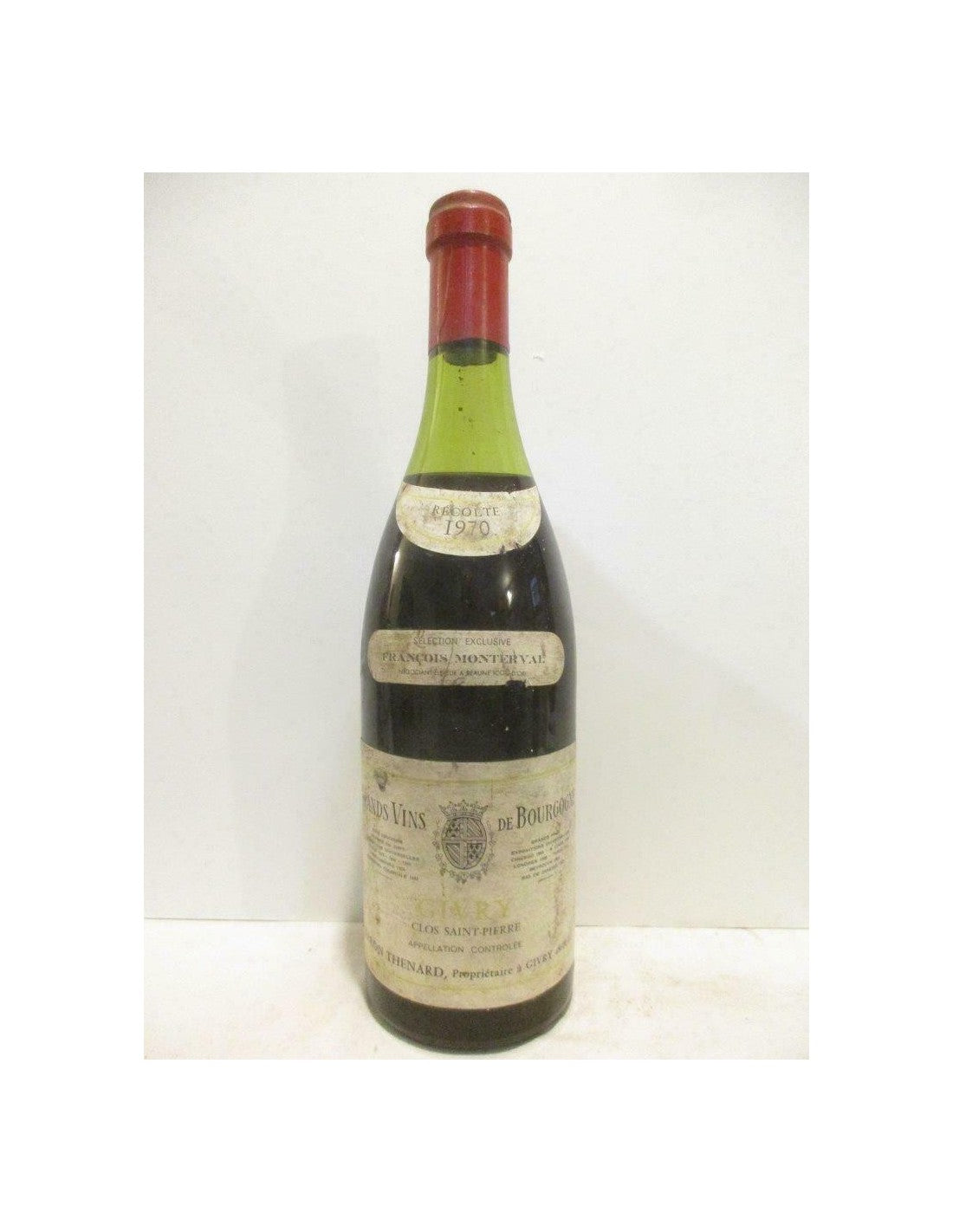 1970 - givry - baron thénard clos saint-pierre - rouge - bourgogne - Just Wines 