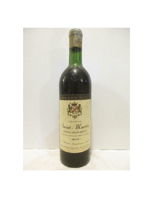 1970 - listrac - château saint-martin (capsule corrodée) - rouge - bordeaux - Just Wines 