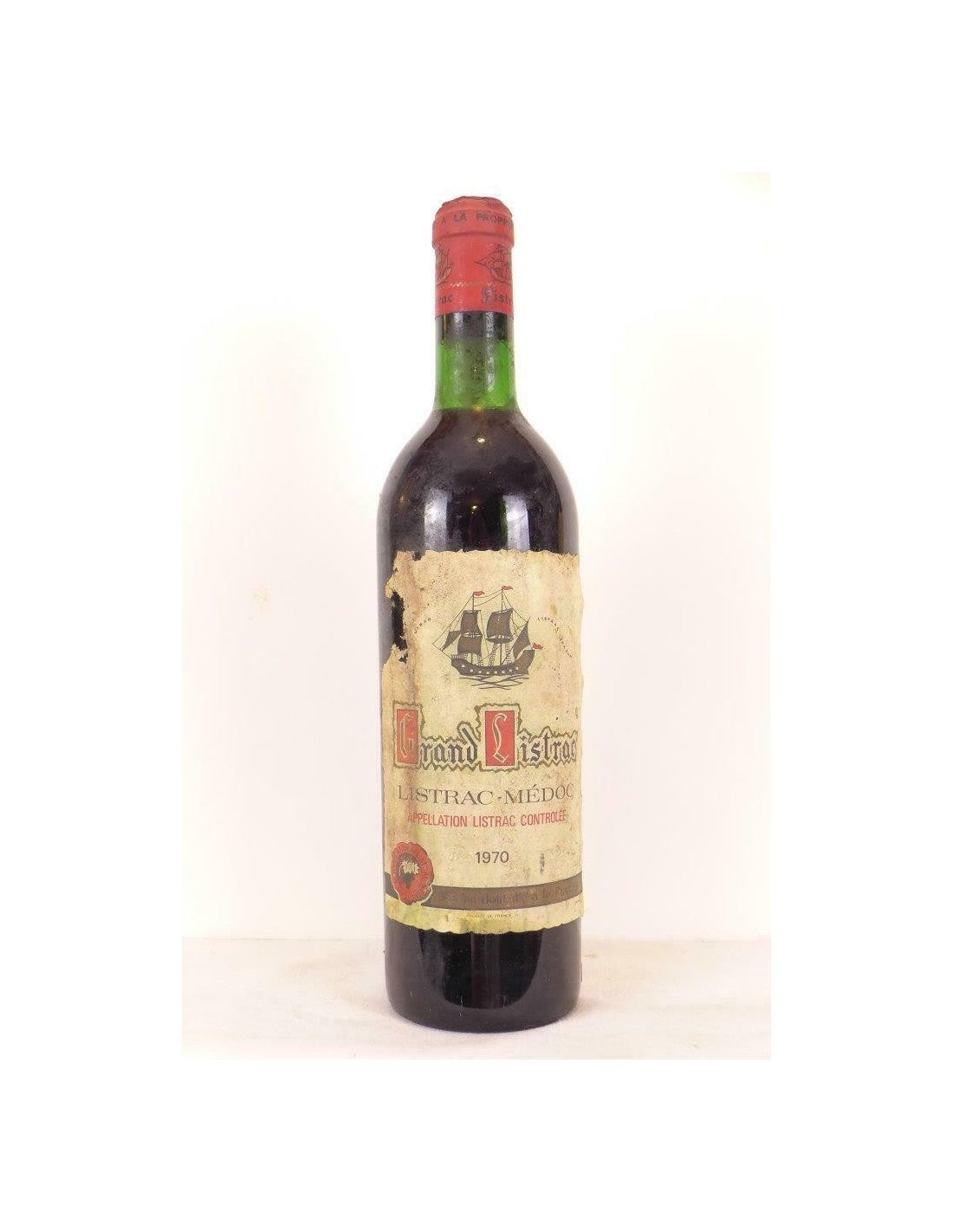 1970 - listrac - grand listrac (étiquette abîmée) - rouge - bordeaux - Just Wines 