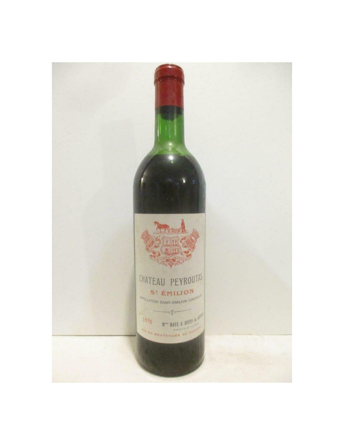 1970 - saint-émilion - château peyroutas - rouge - bordeaux - Just Wines 